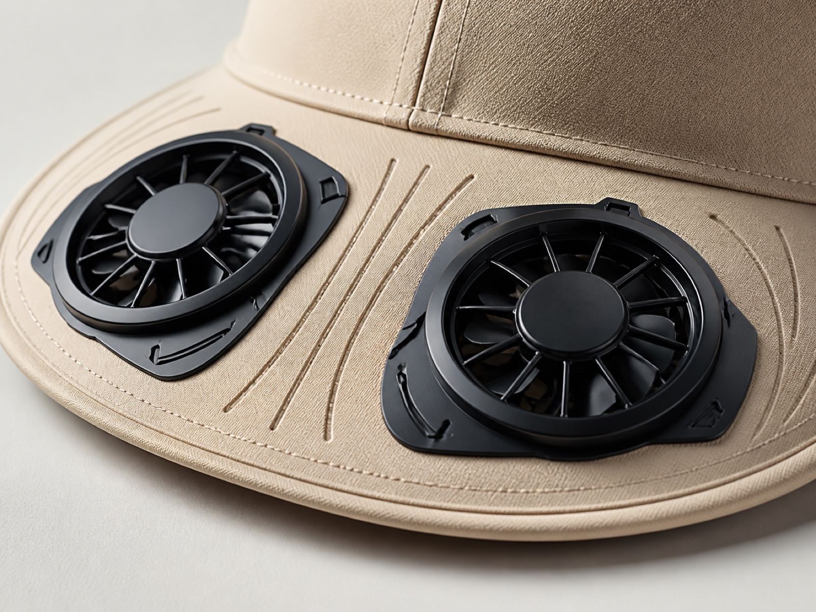 Close view of the twin fan modules on the Solbrim brim