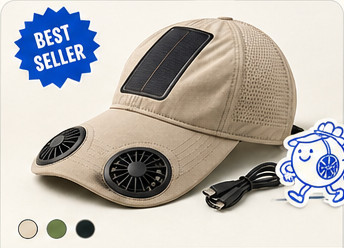 Solar fan hat